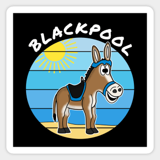 Seaside Donkey British Summer Holiday Blackpool Sticker